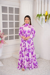 Layla Front Frill Lavender Maxi - 336